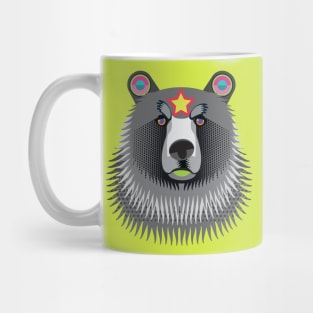 monochrome grizzly bear Mug